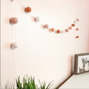 Handmade felted Pom Pom balls, decor, hanging